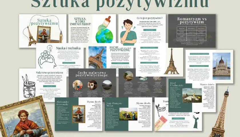 Pozytywizm opracowanie: sztuka, nauka, architektura, malarstwo, teatr. Porównanie romantyzmu z pozytywizmem.